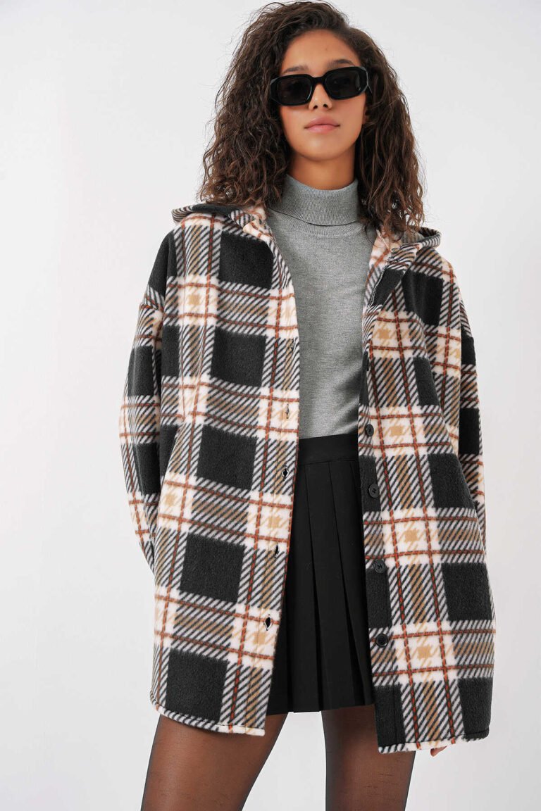 Hooded Oversize Shirt - D. Black