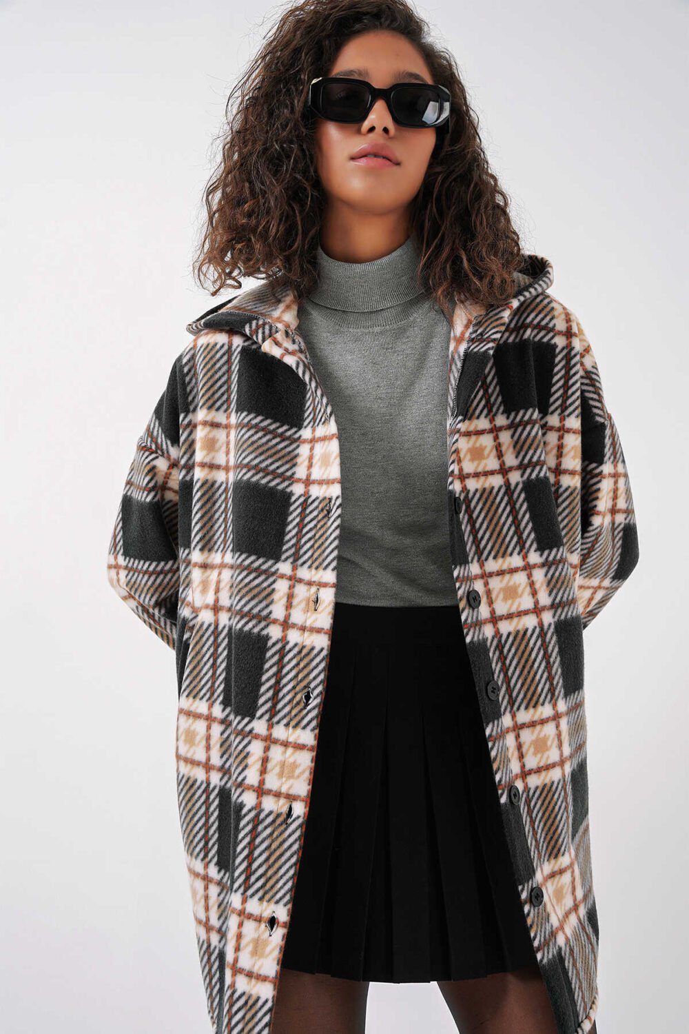 Hooded Oversize Shirt - D. Black - Image 4