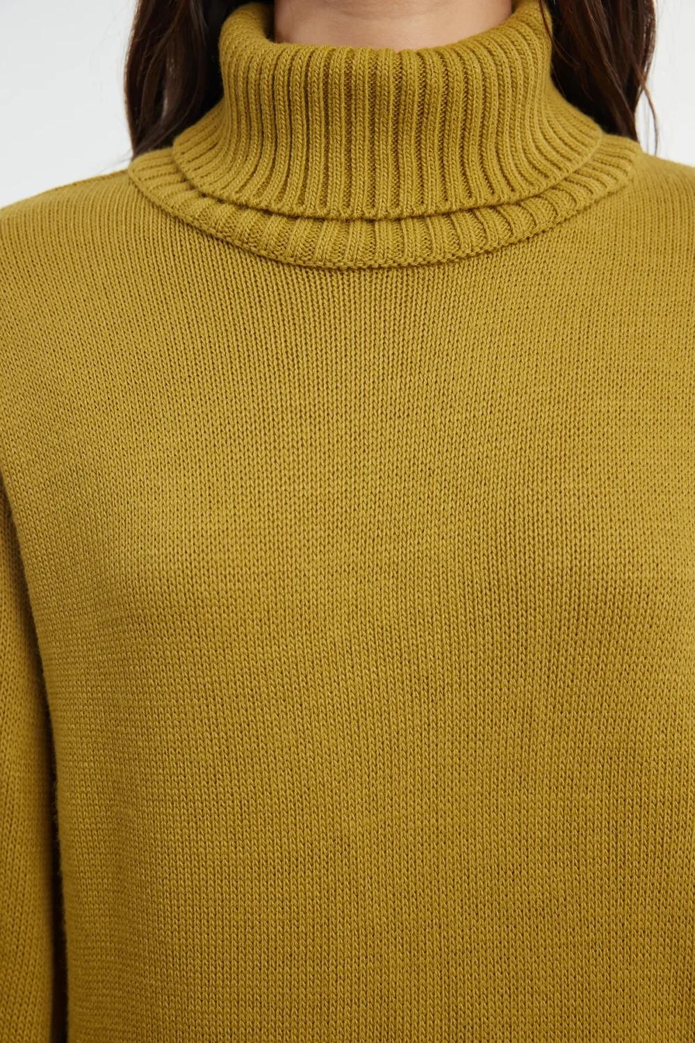 Oil Green Wide Sleeve Knit Dress - Image 4