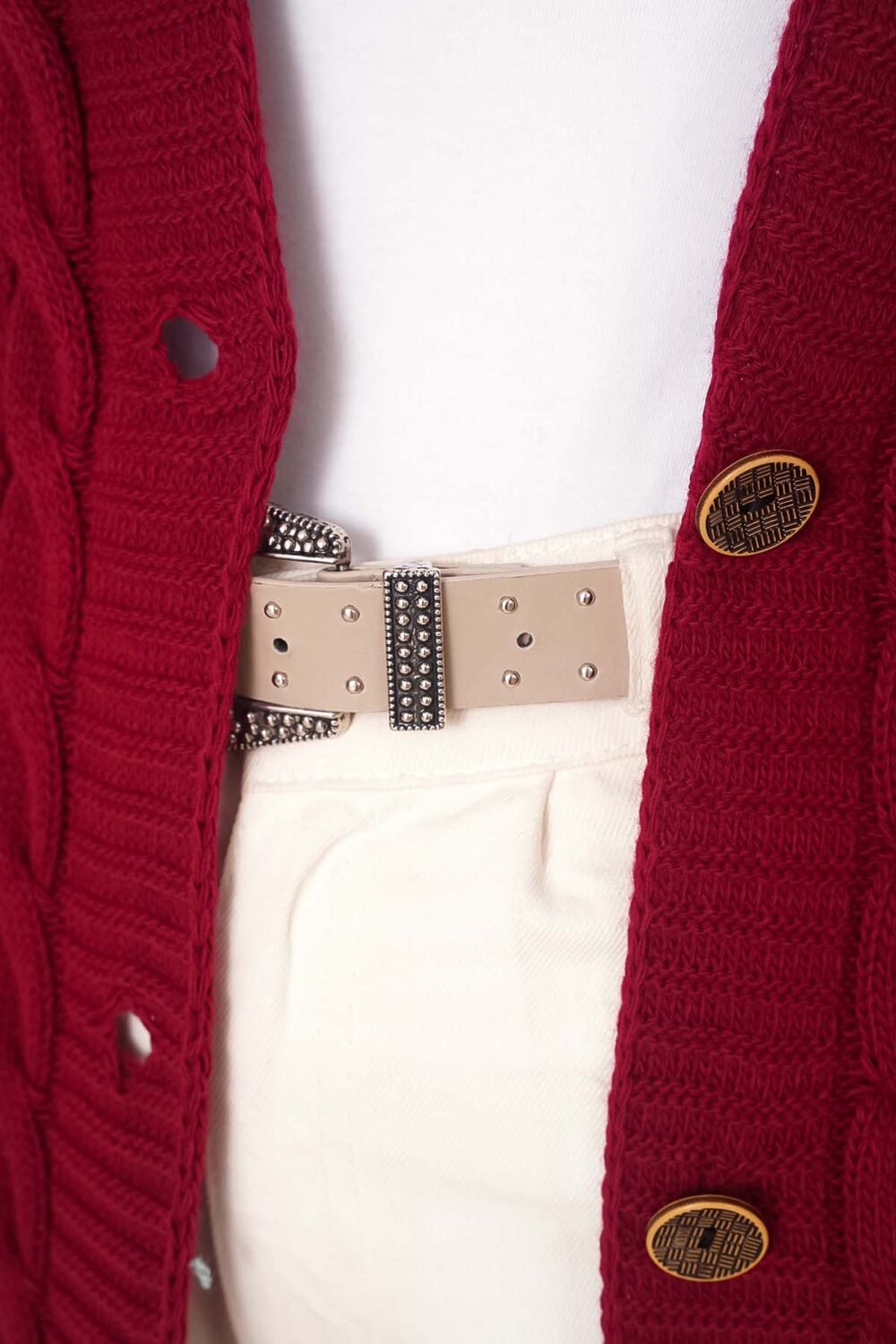 Buttoned Front Knitted Cardigan - Image 4
