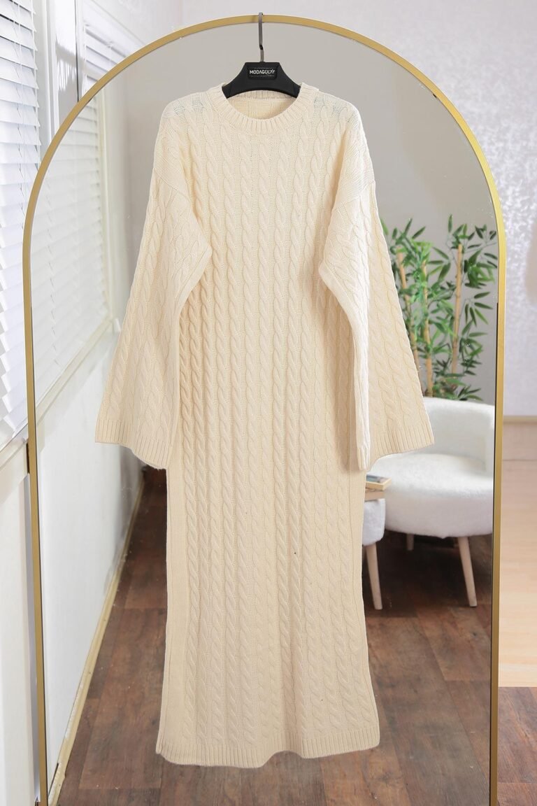 Hair Knit Wide Sleeve Knitwear Dress
