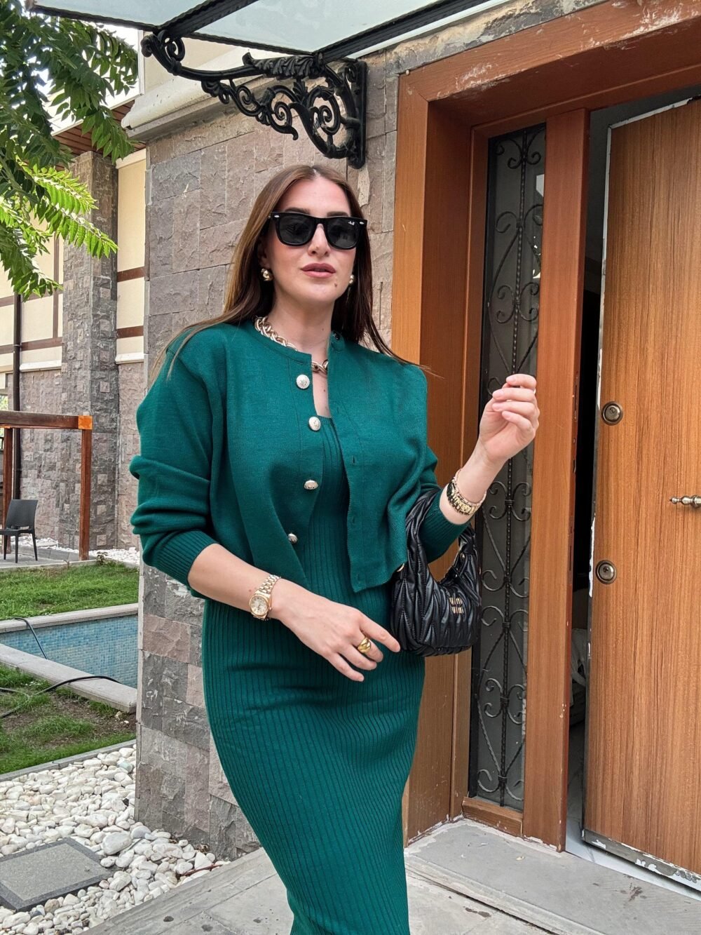 Jacket and Dress Knitwear Set - Image 9