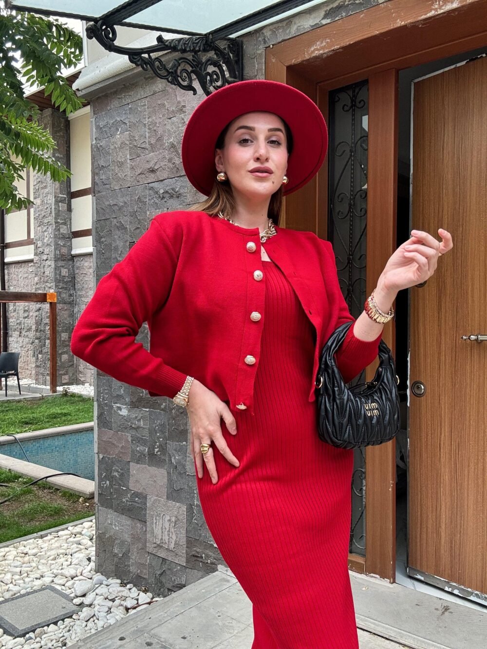 Jacket and Dress Knitwear Set - Image 3