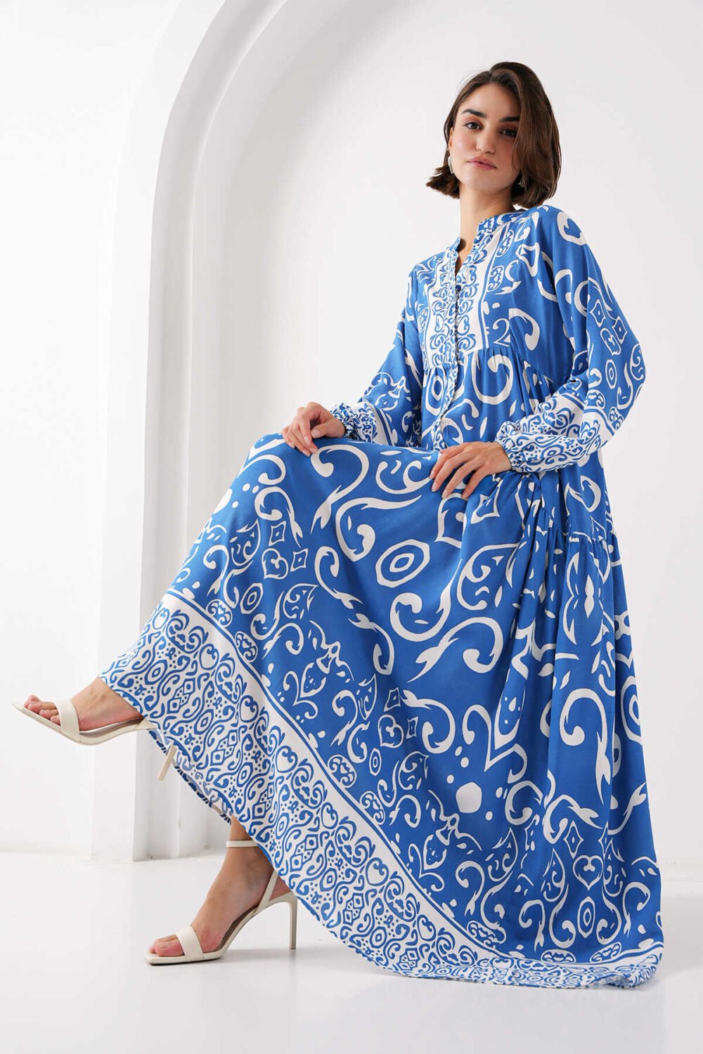 Authentic Patterned Dress - Image 5