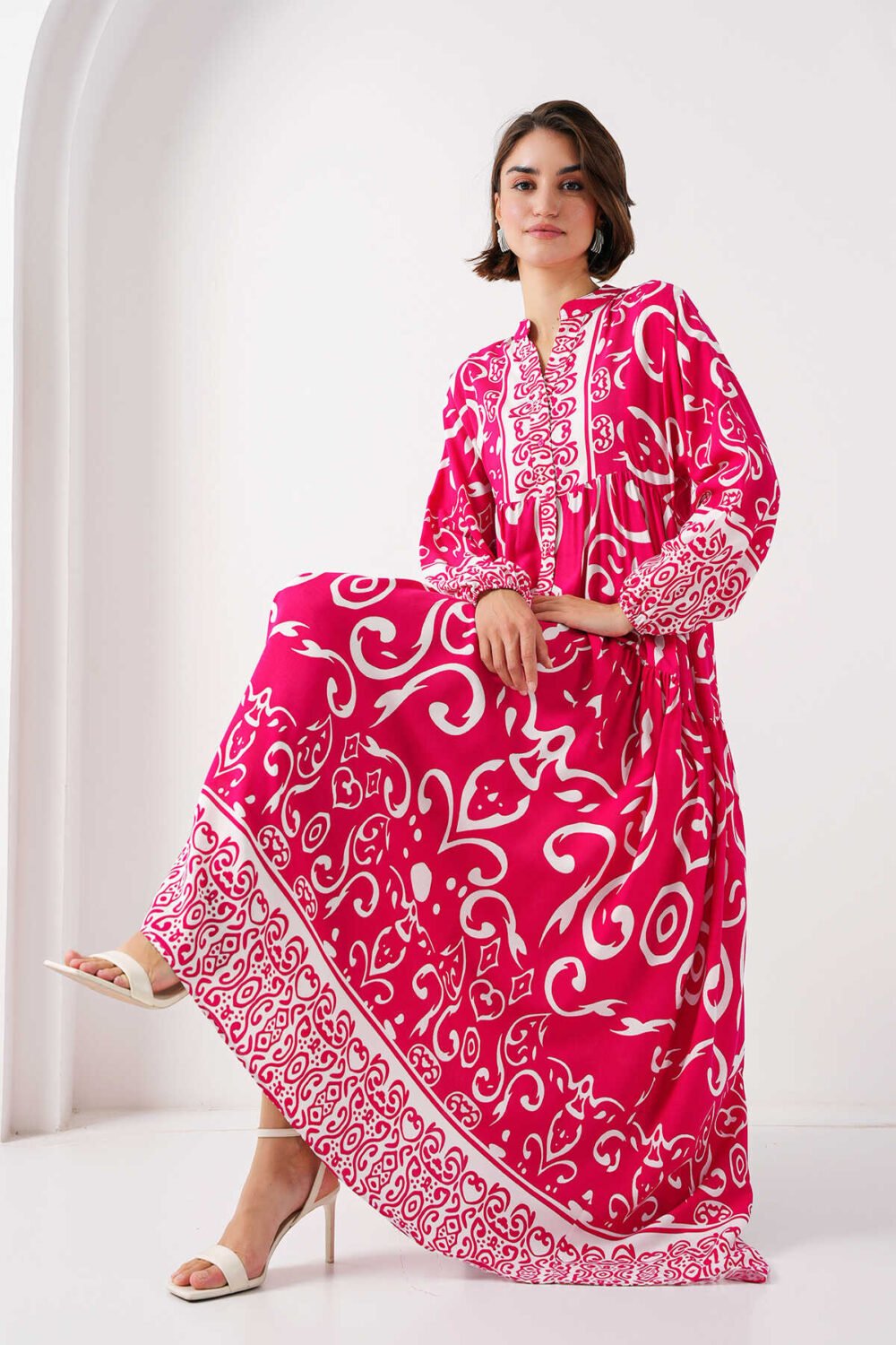 Authentic Patterned Dress - Image 13