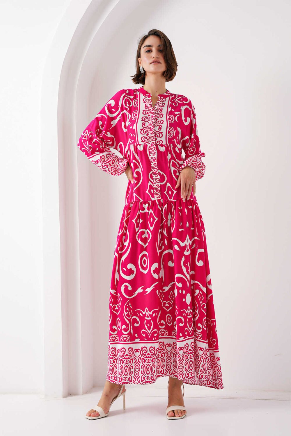 Authentic Patterned Dress - Image 14
