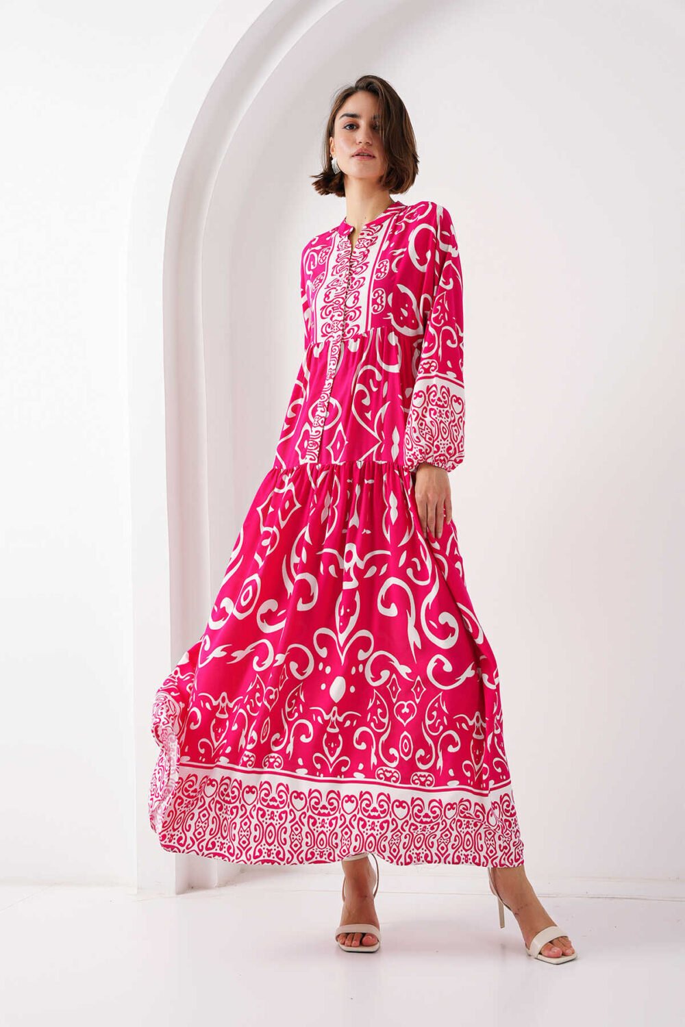 Authentic Patterned Dress - Image 15
