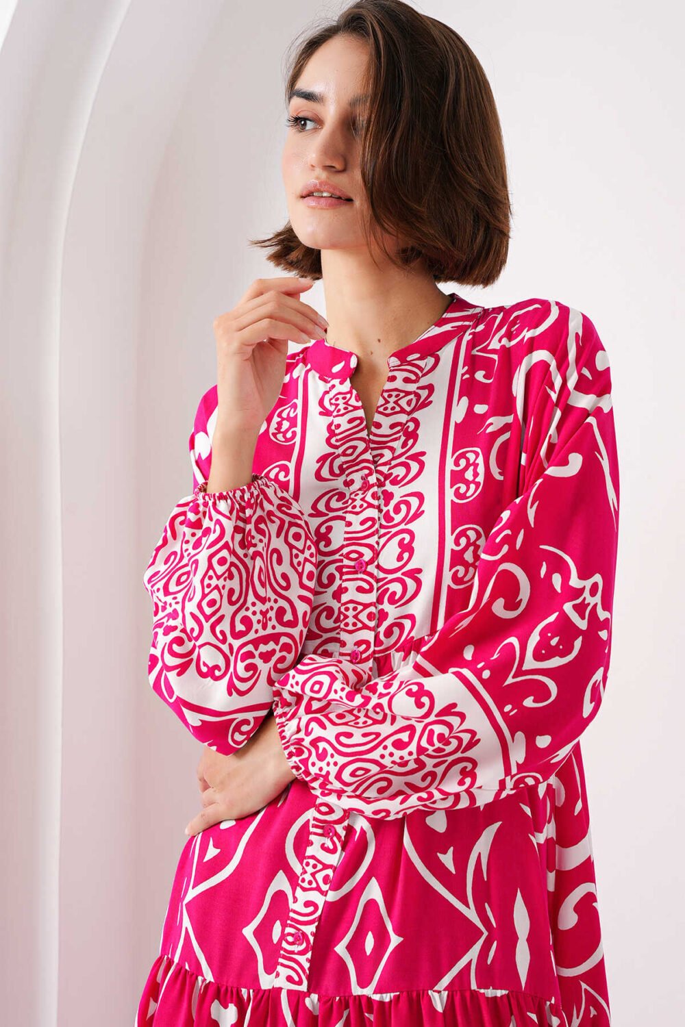 Authentic Patterned Dress - Image 16