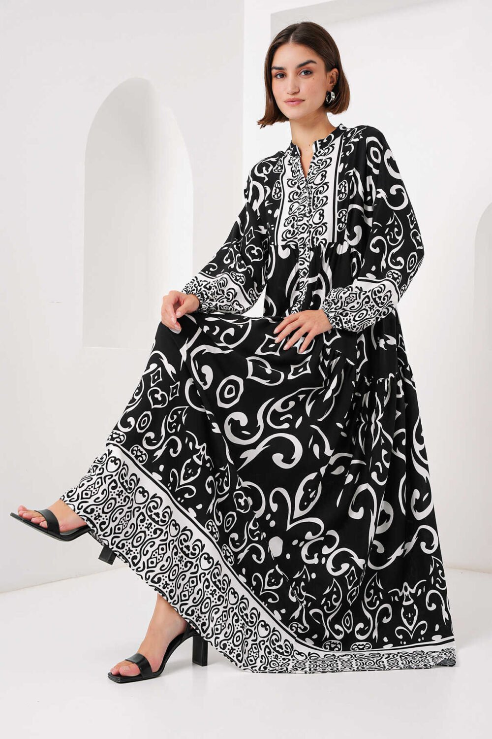 Authentic Patterned Dress - Image 18
