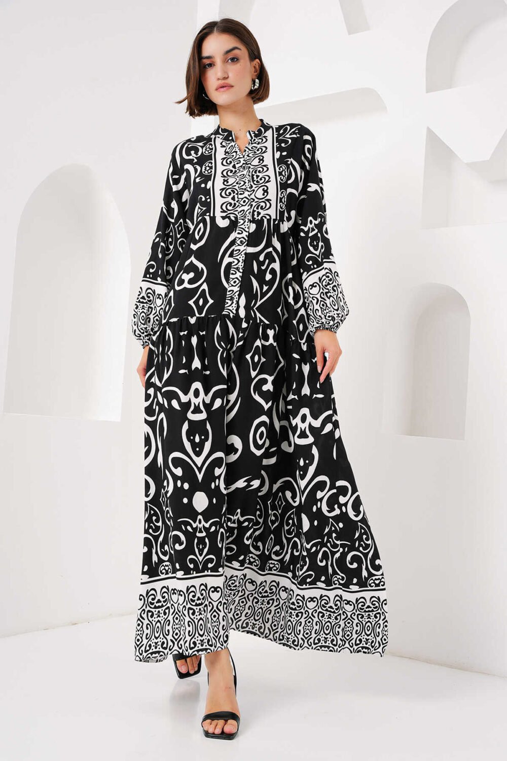 Authentic Patterned Dress - Image 19