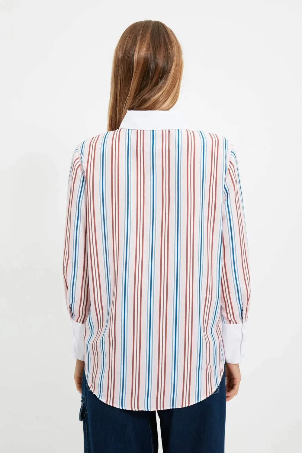 Multicolored Striped Embroidered Shirt - Image 7