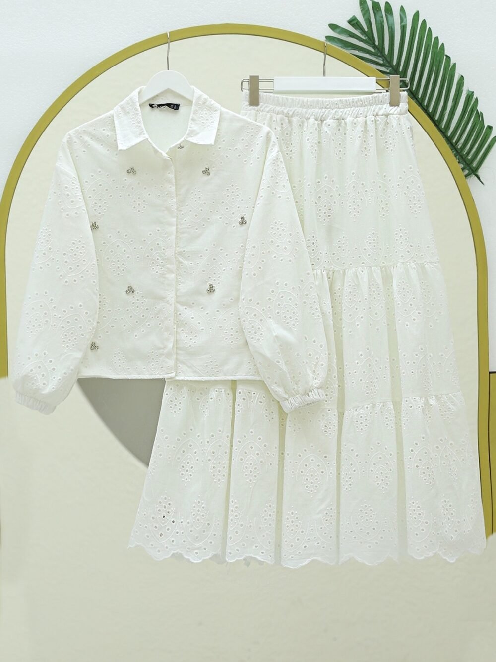 Skirted Suit with Scallop Detail - Image 26