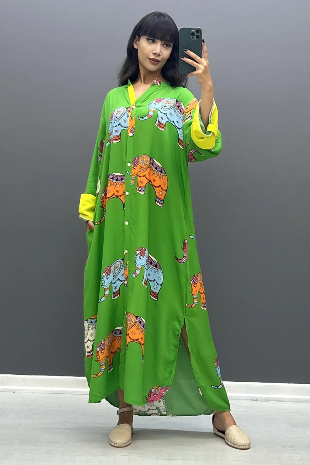 Elephant Pattern Dress - Image 2