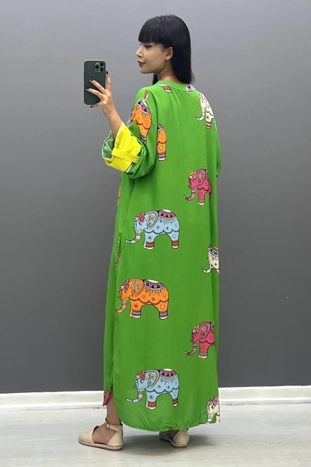 Elephant Pattern Dress - Image 3