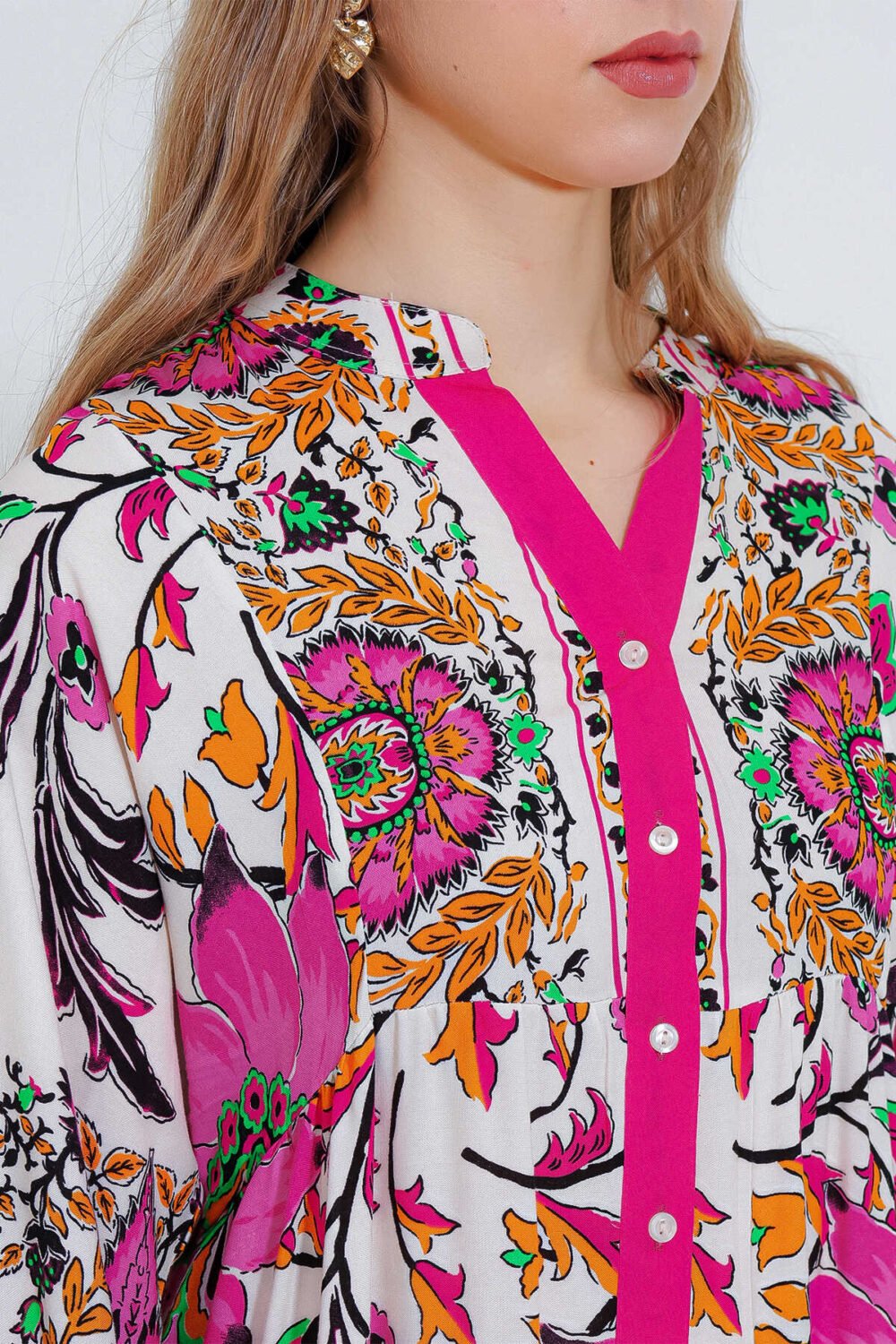 Women's Fuchsia Cream Patterned - Image 5