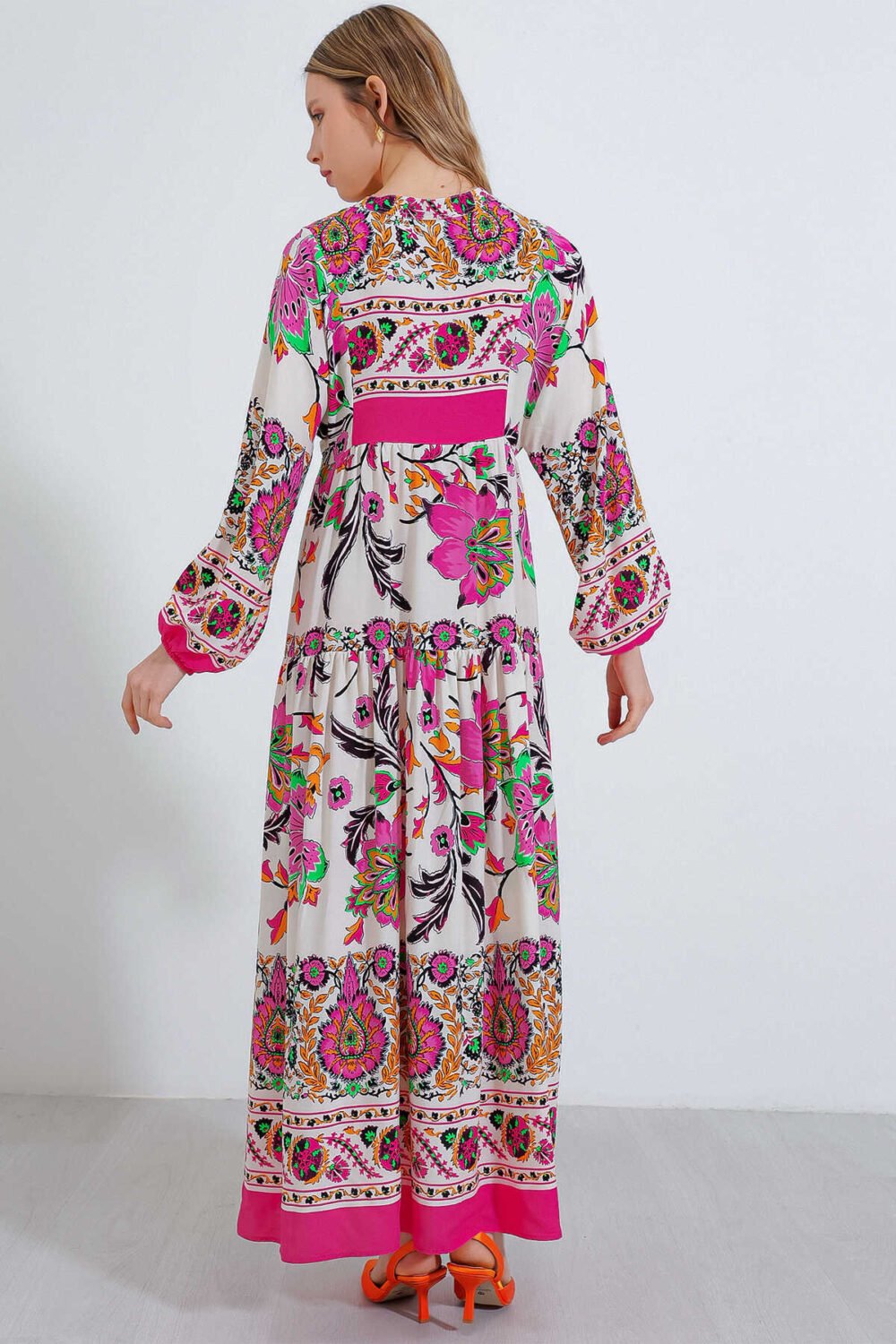 Women's Fuchsia Cream Patterned - Image 6