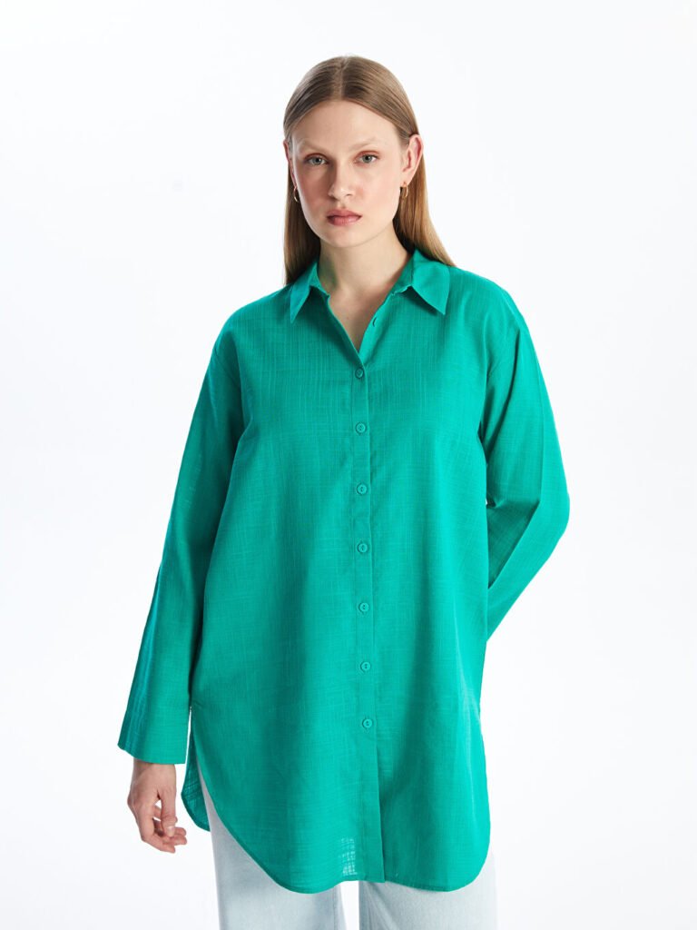 Green Women's Plain Shirt