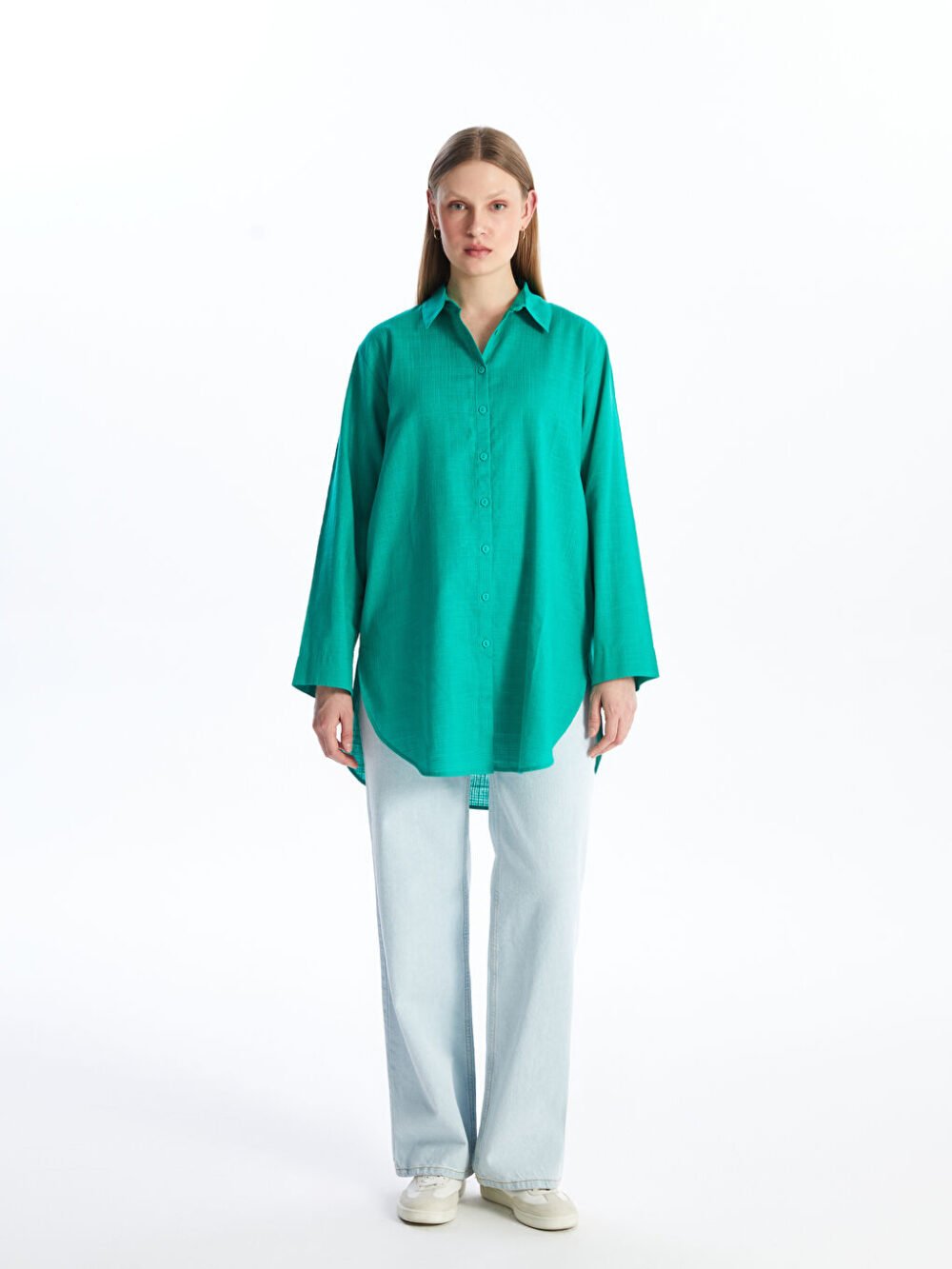 Green Women's Plain Shirt - Image 7