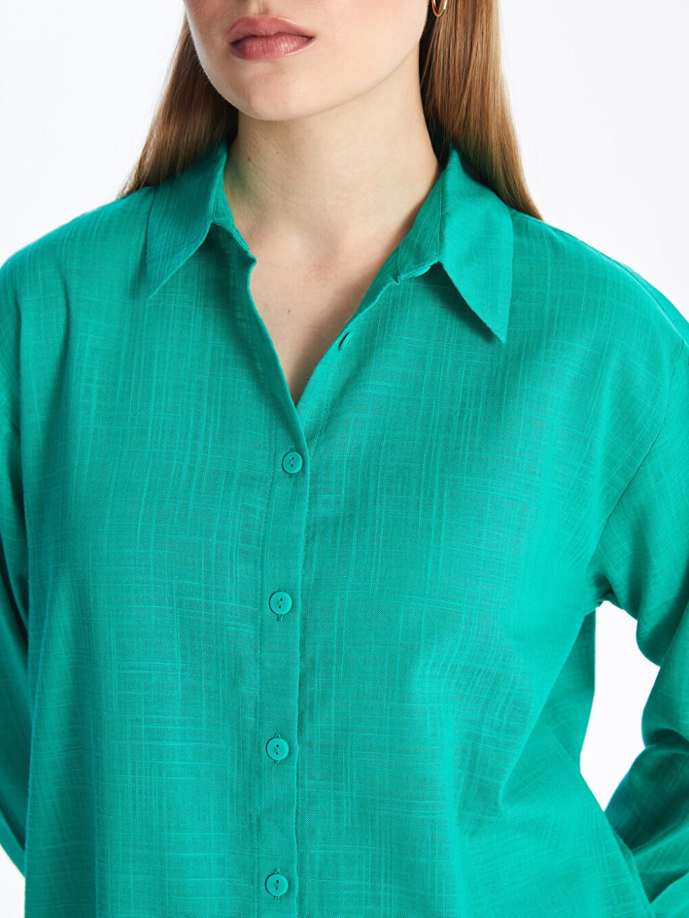 Green Women's Plain Shirt - Image 3