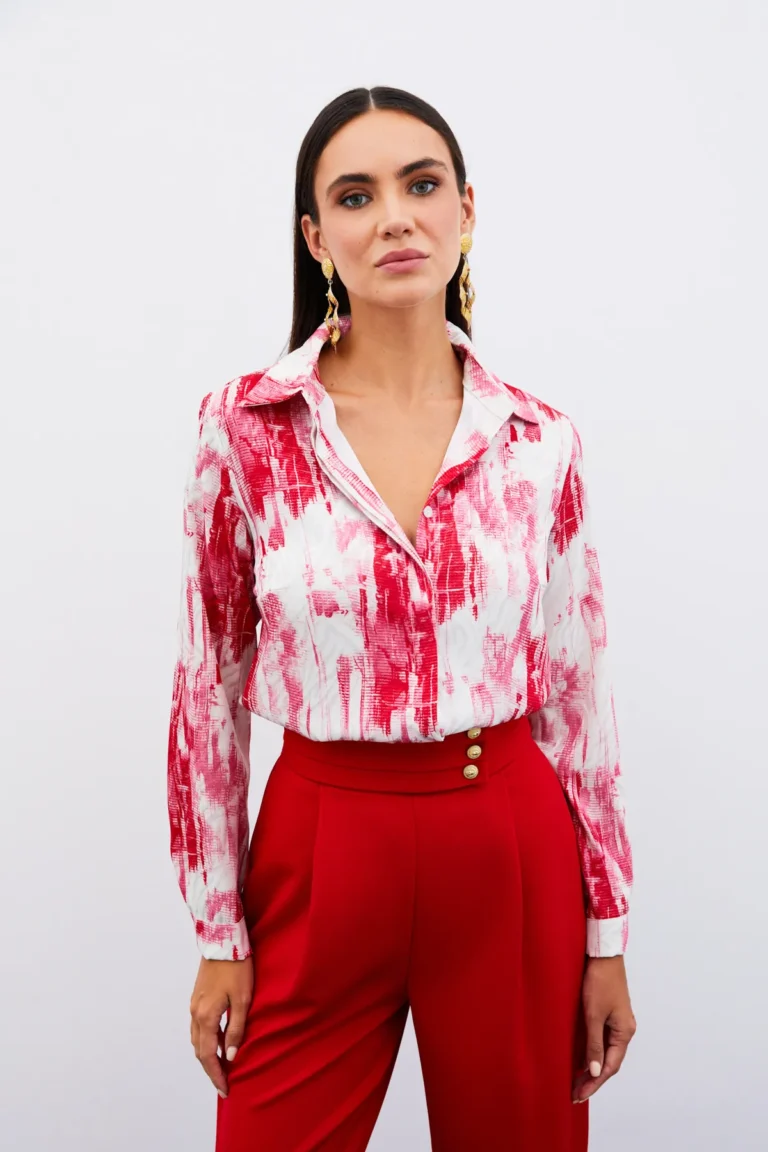 Patterned Plain Shirt