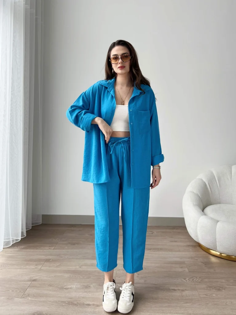Short Leg Relax Fit Shirt Trouser Set