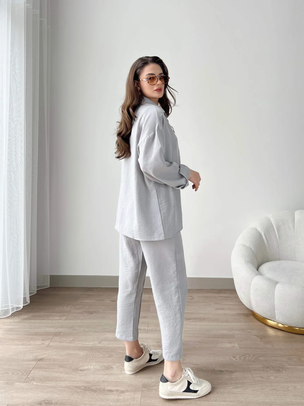 Short Leg Relax Fit Shirt Trouser Set - Image 7
