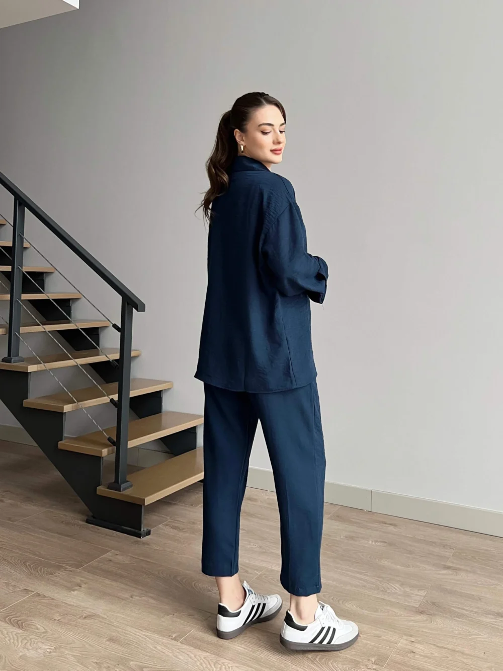 Short Leg Relax Fit Shirt Trouser Set - Image 10