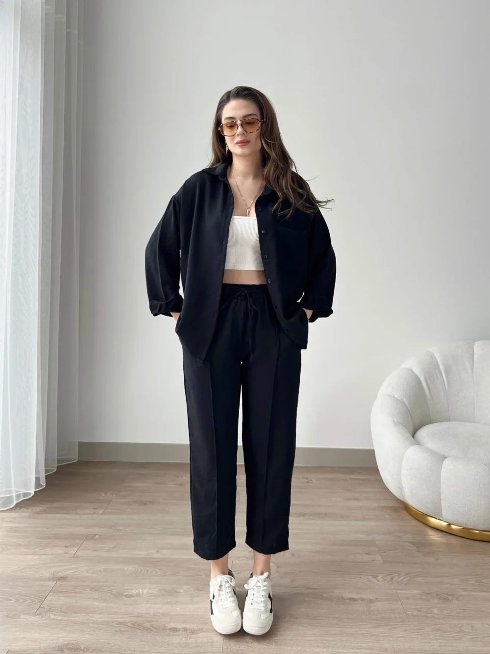 Short Leg Relax Fit Shirt Trouser Set - Image 11