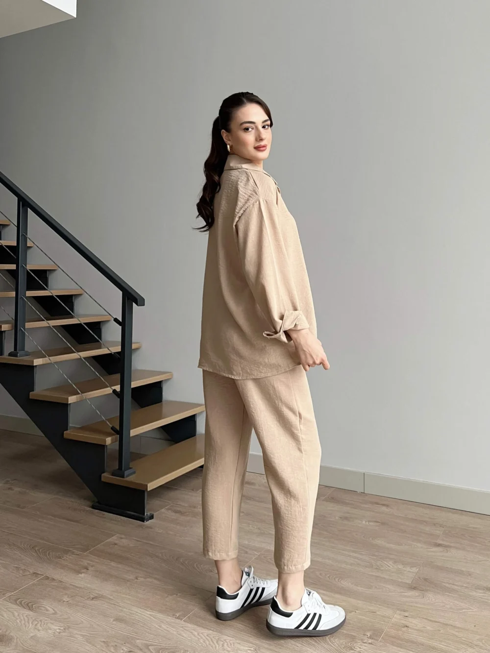Short Leg Relax Fit Shirt Trouser Set - Image 17