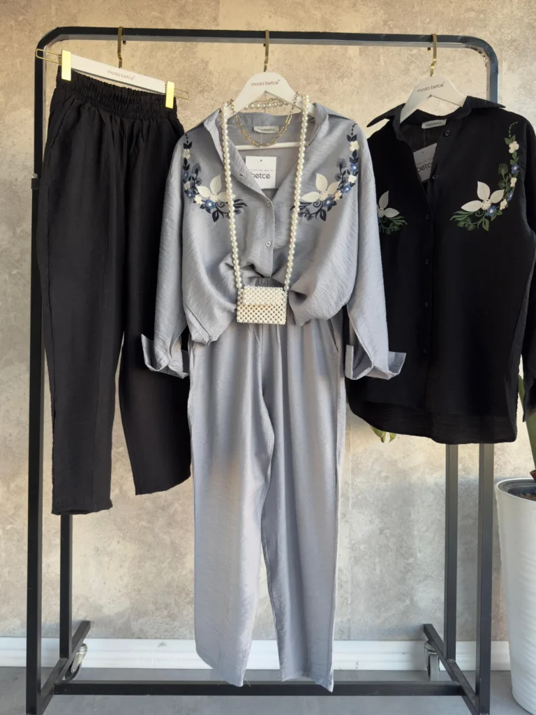 Linen Embroidered Suit
