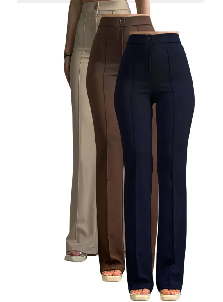 Crepe Fabric Lycra Women Palazzo Pants 3 Piece Set
