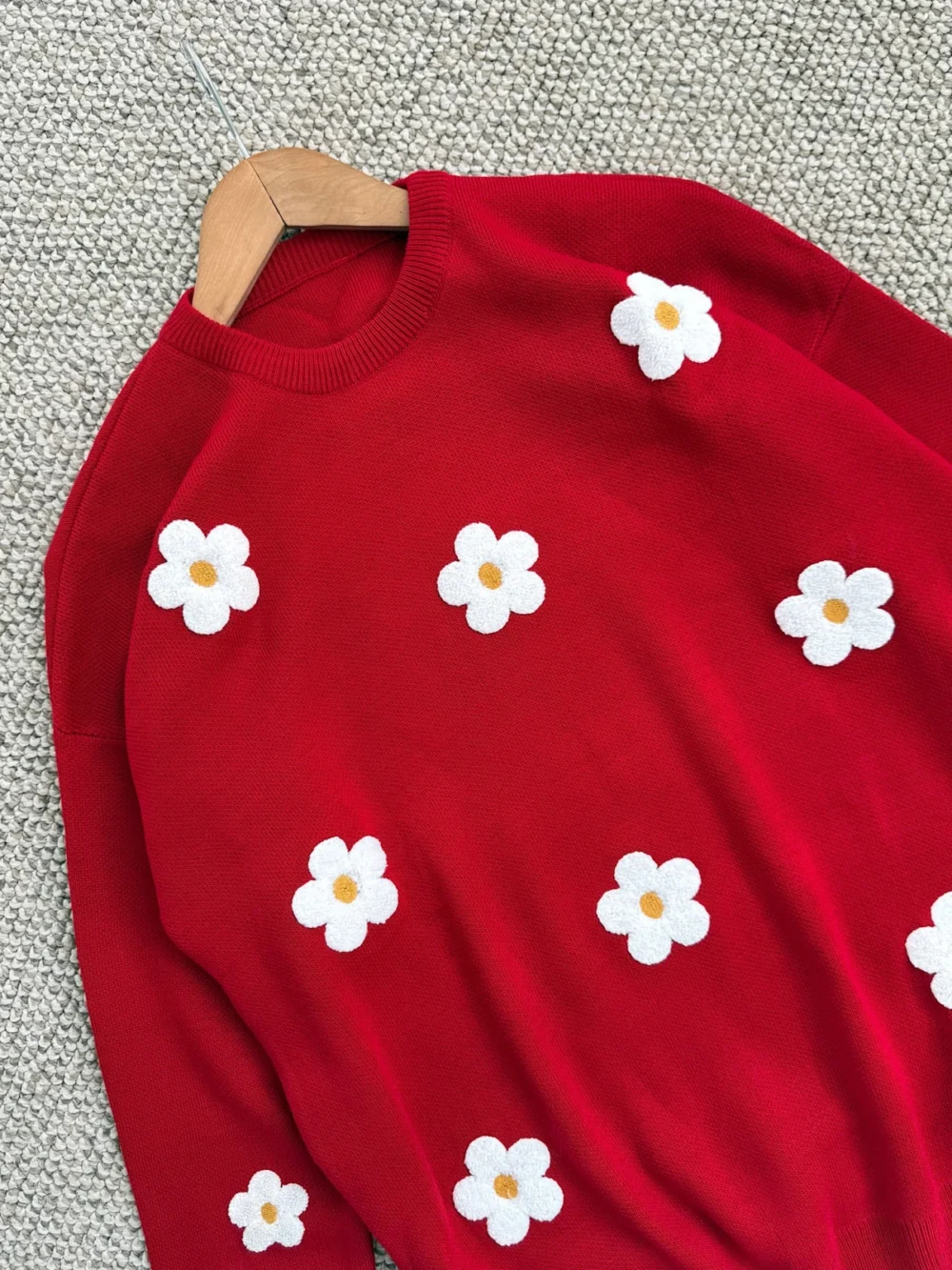 Daisy Embroidered Knit Sweater - Image 3