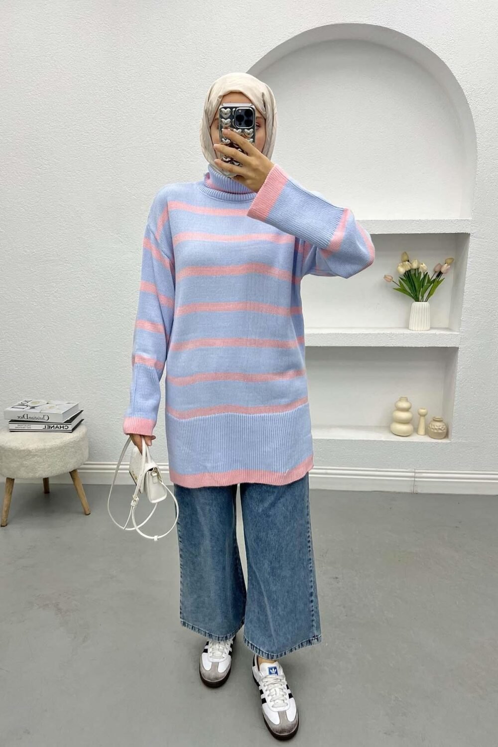 Turtleneck Striped Sweater - Image 5