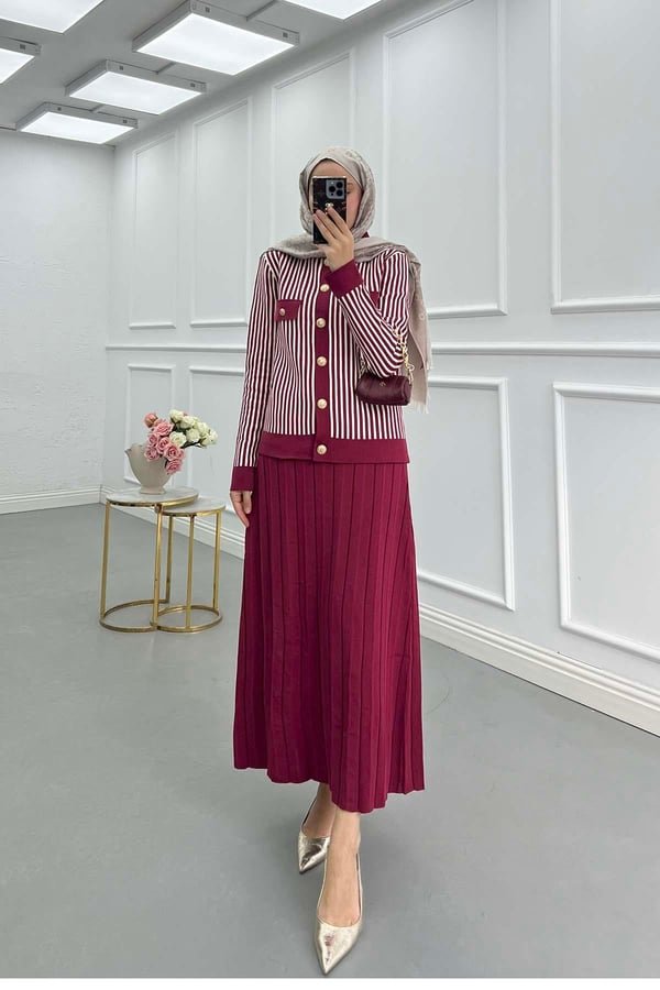 Striped Knitwear Skirt