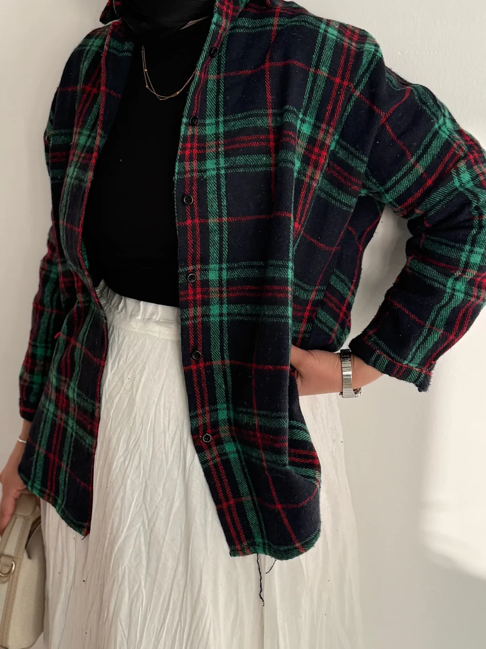 Plaid Pattern Lumberjack Shirt Combination - Image 5